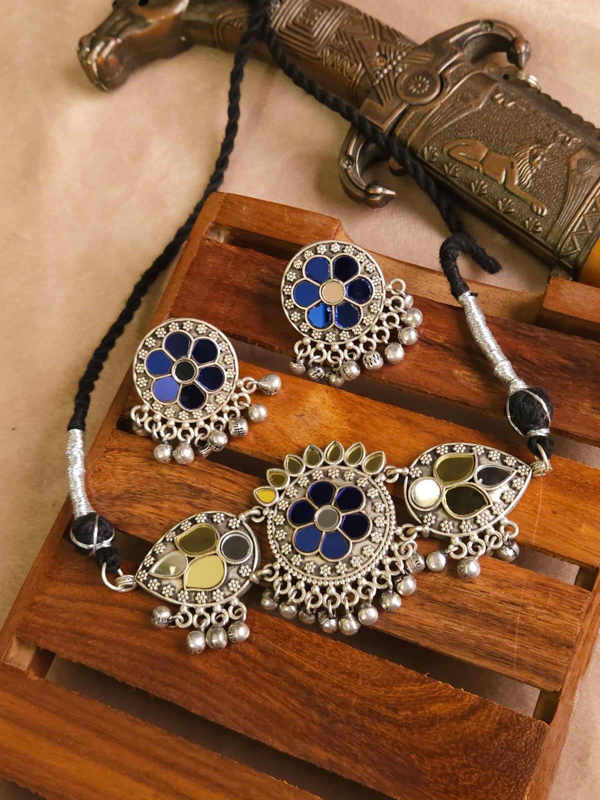 Alizeh Afghani Mirror work Choker Set