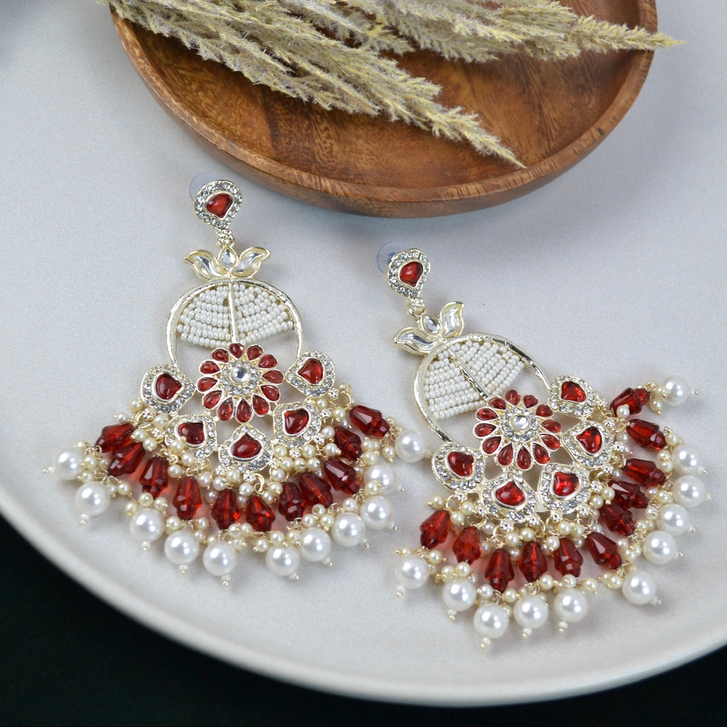 VARJ021-Boho Kundan Pearl Chandbaali