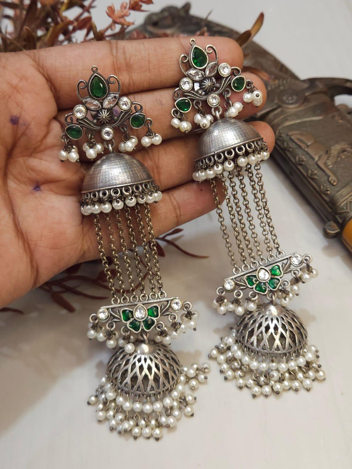 Elongated Chain Jhumka