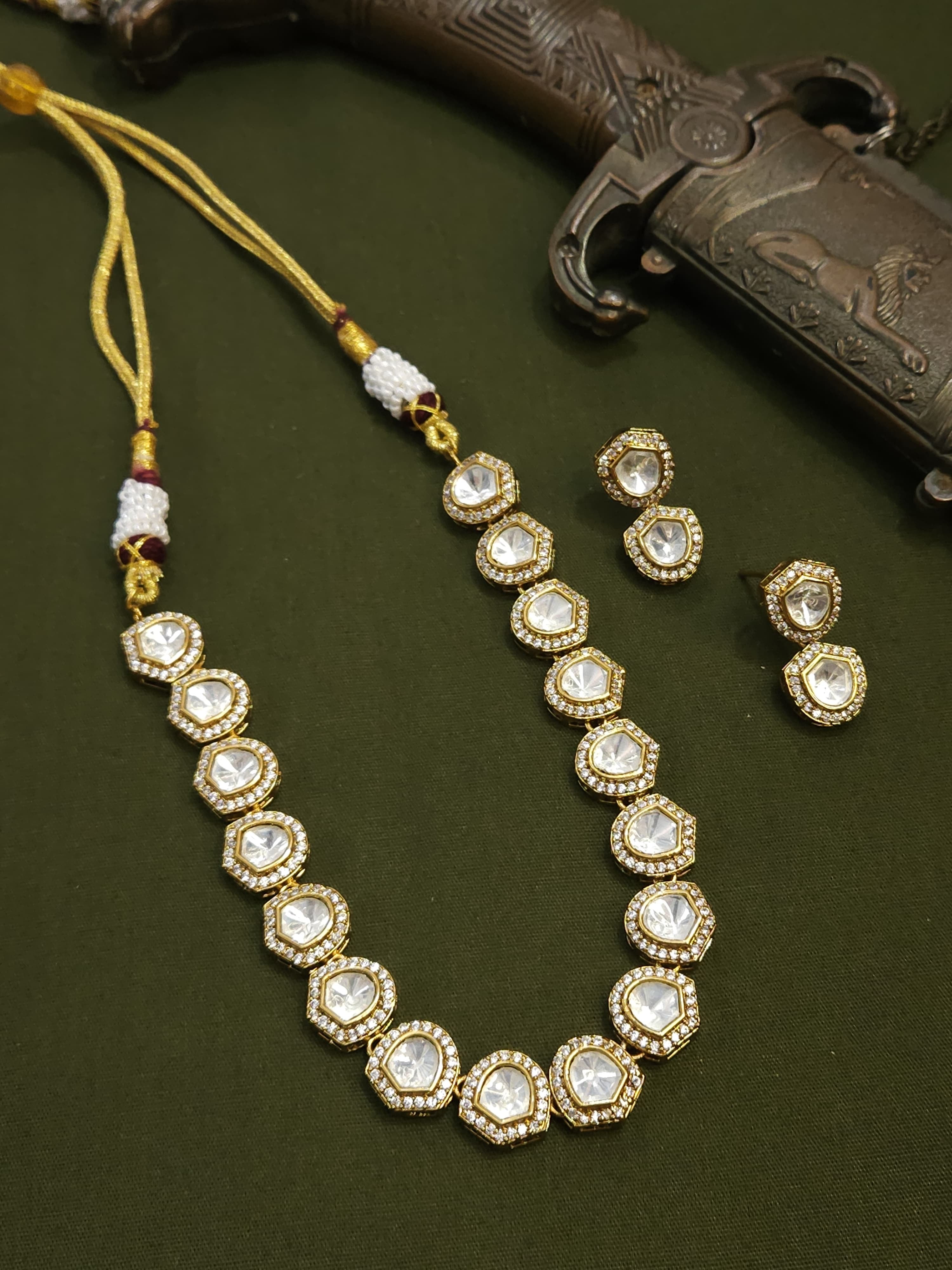 Aamna Victorian Doublet Polki Necklace Set