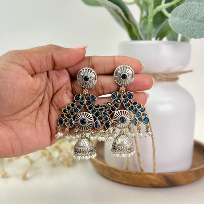 VJ4055-Wide Stone Jhumka