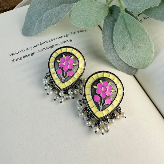 Hand-Painted Tear Drop Studs