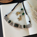 Doublet Stone Choker Necklace Set