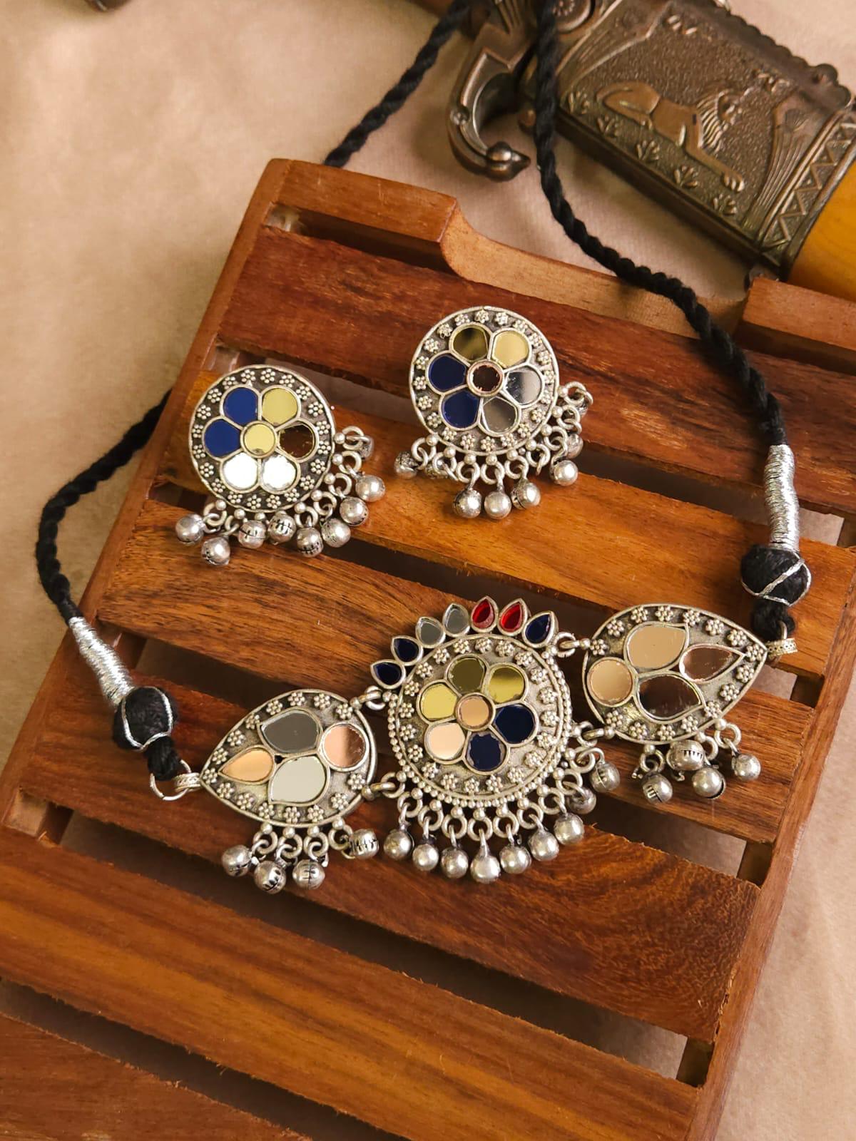 Alizeh Afghani Mirror work Choker Set