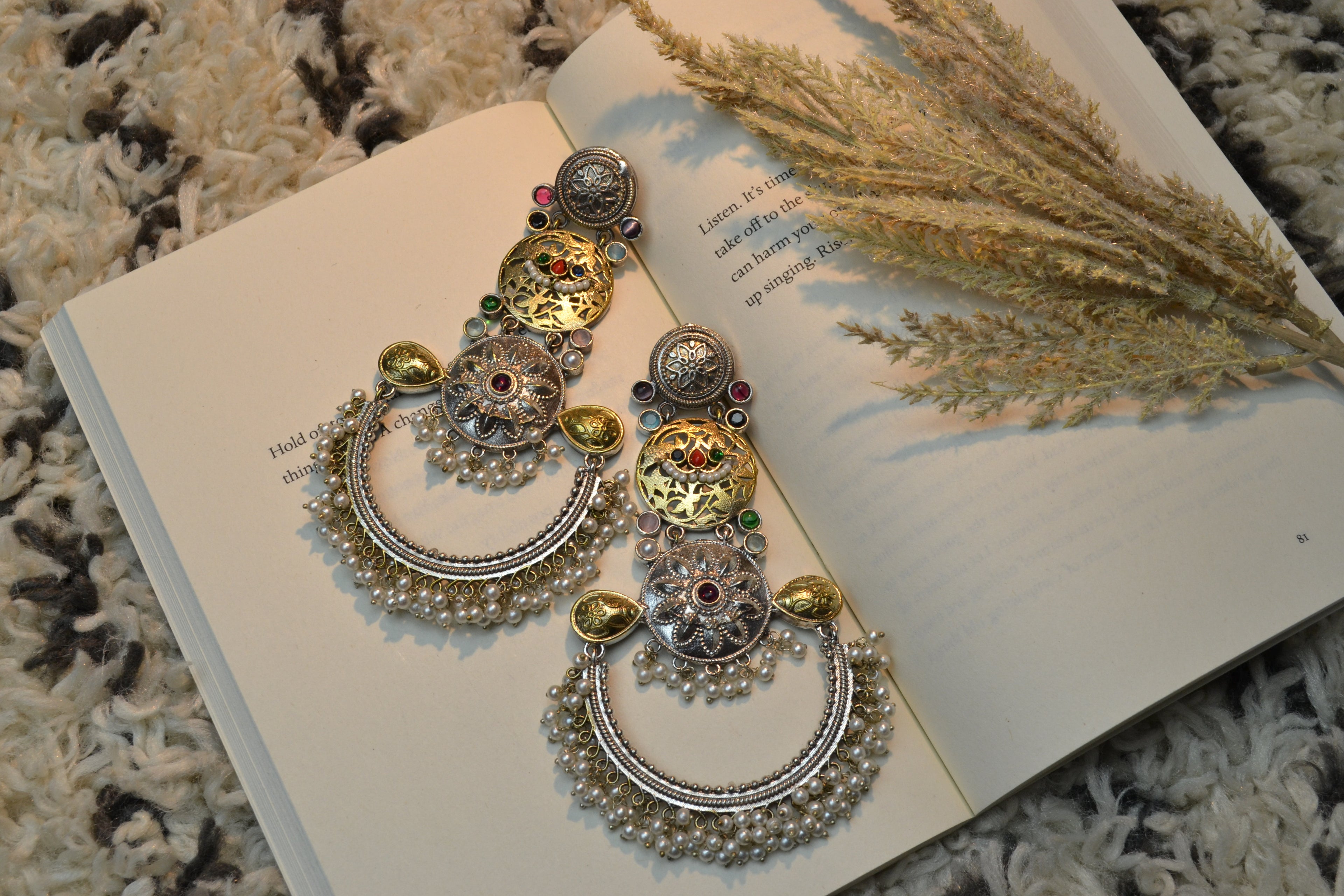 VJ4071-Oversized Chandbali Earrings