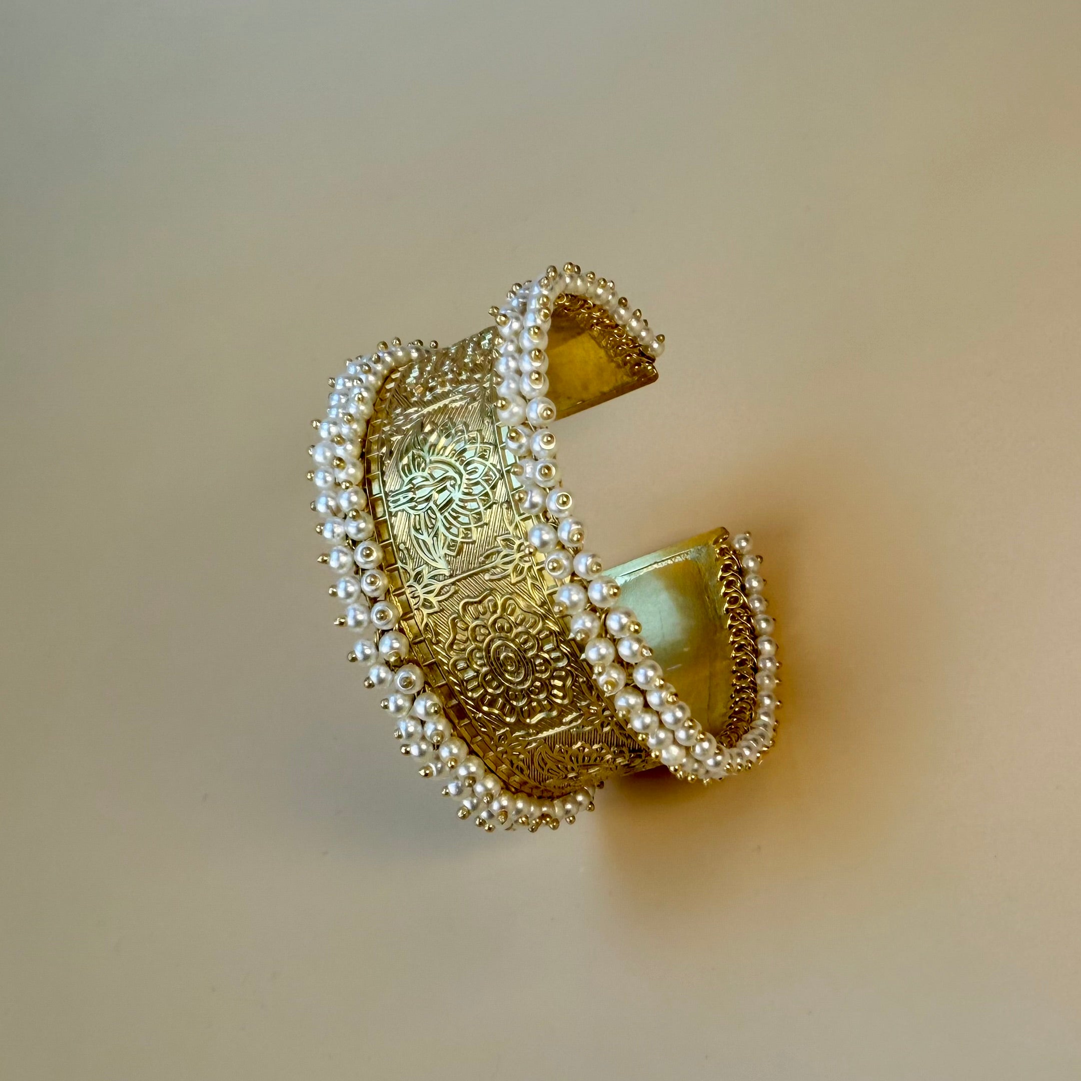 Gold Kundan fusion Bracelet - 4
