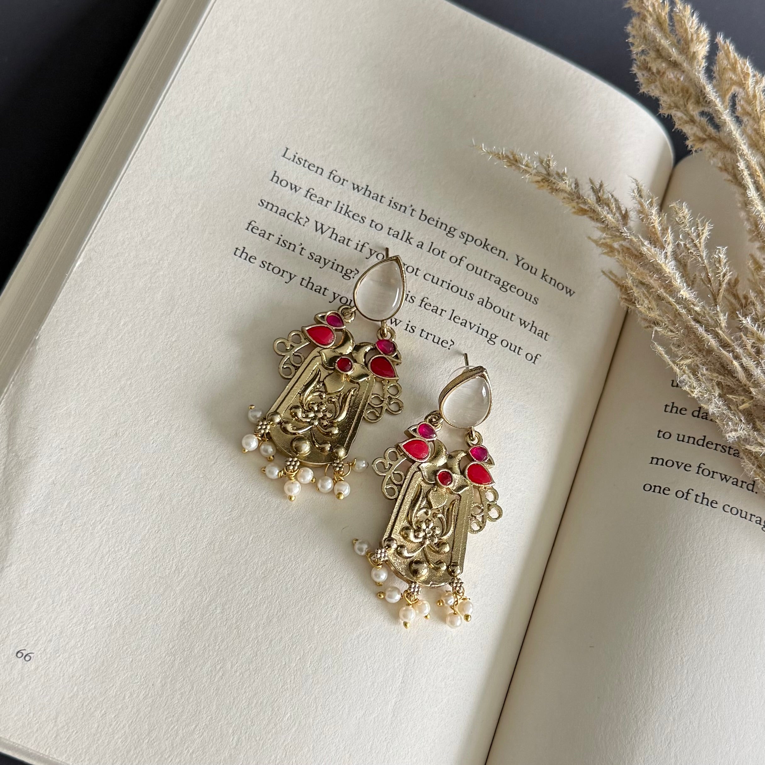 Antique finished earring