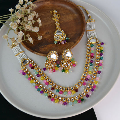 VARJ050-Kundan Like necklace