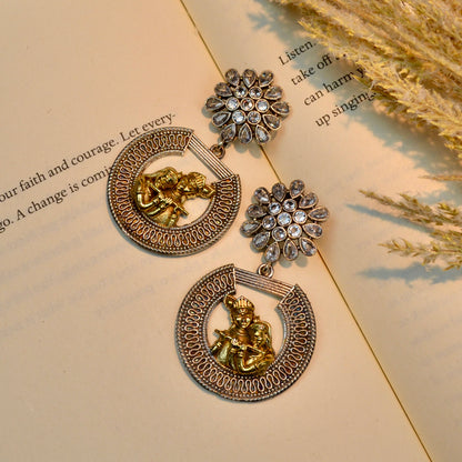 VJ4033-Krishna Stone Earring