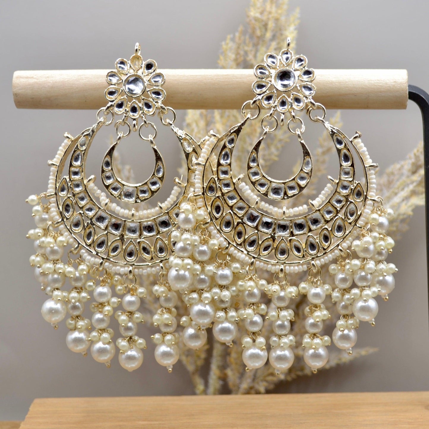 VJ010-Chand Bali Earring - Vaanika Designs