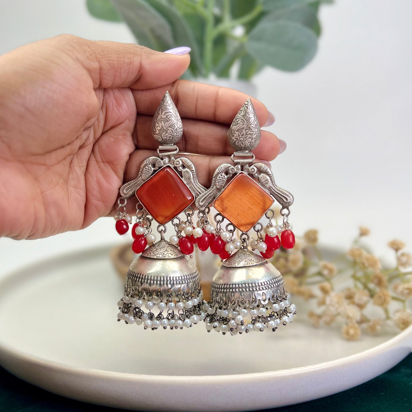 VJ4031-Stone Jhumka