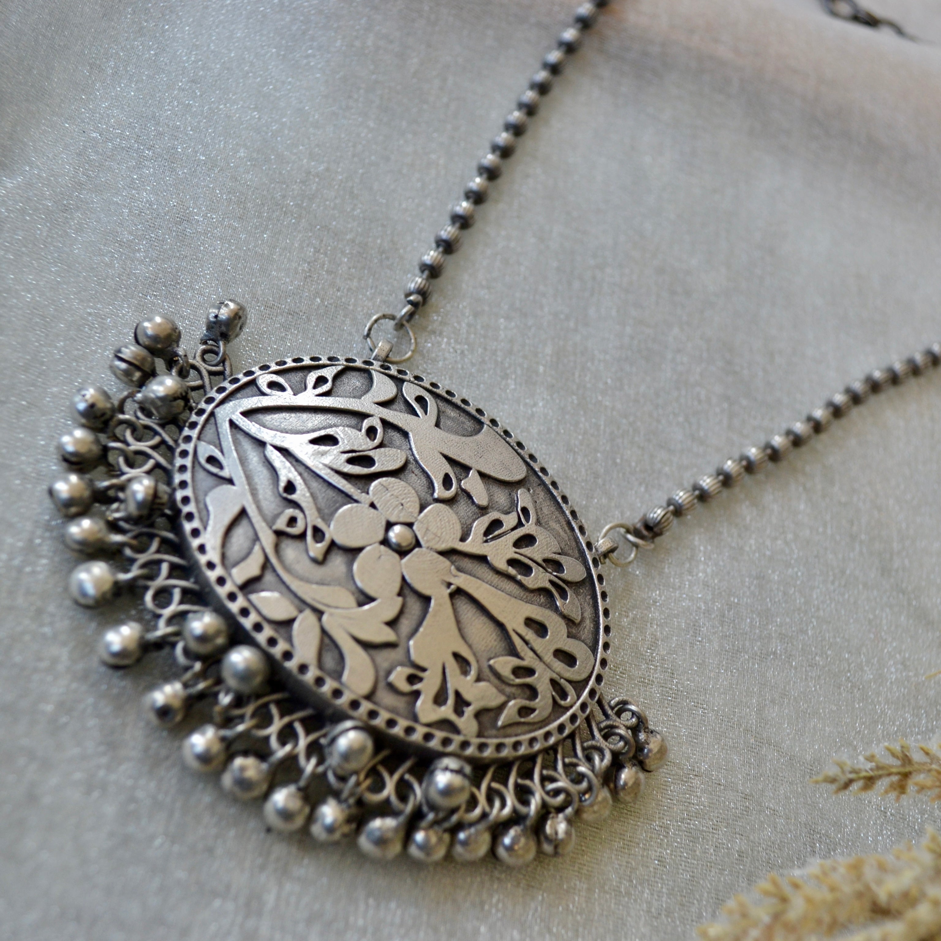 German Silver Pendent Necklacce