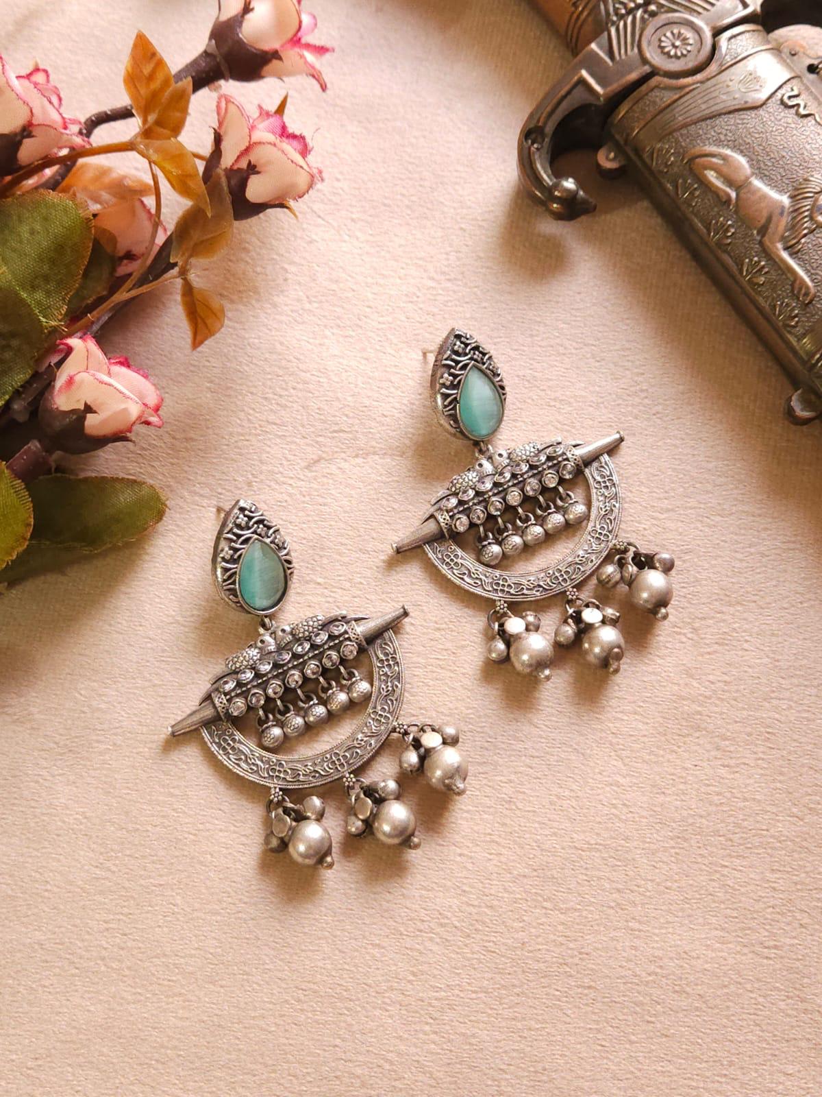 Sarika Silver Look-alike Earring