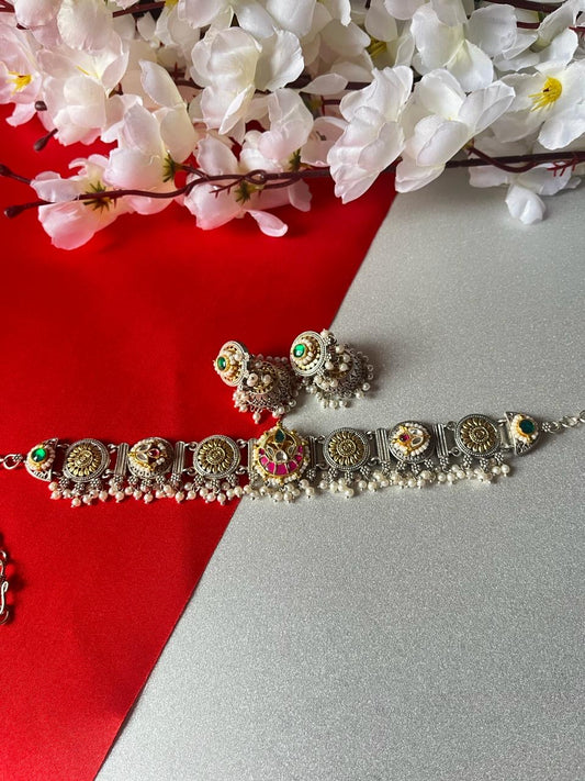 Gulmahor Kundan fusion Necklace