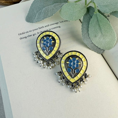 Hand-Painted Tear Drop Studs