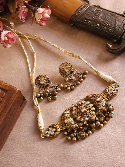 Moha Gold Ghungroo Choker