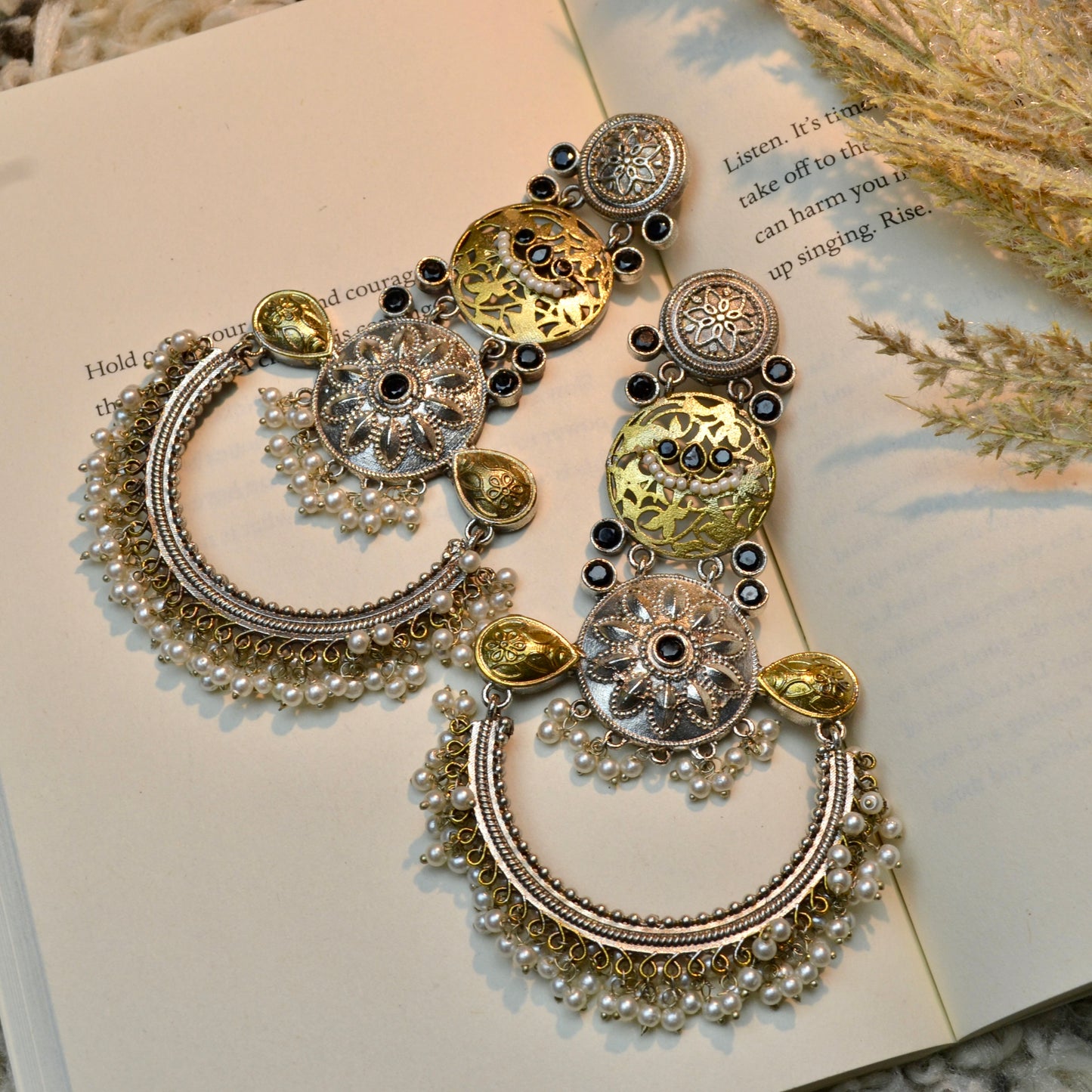 VJ4071-Oversized Chandbali Earrings