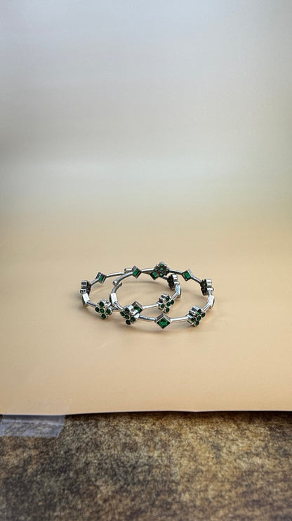 Bangle set of 2 - Emerald