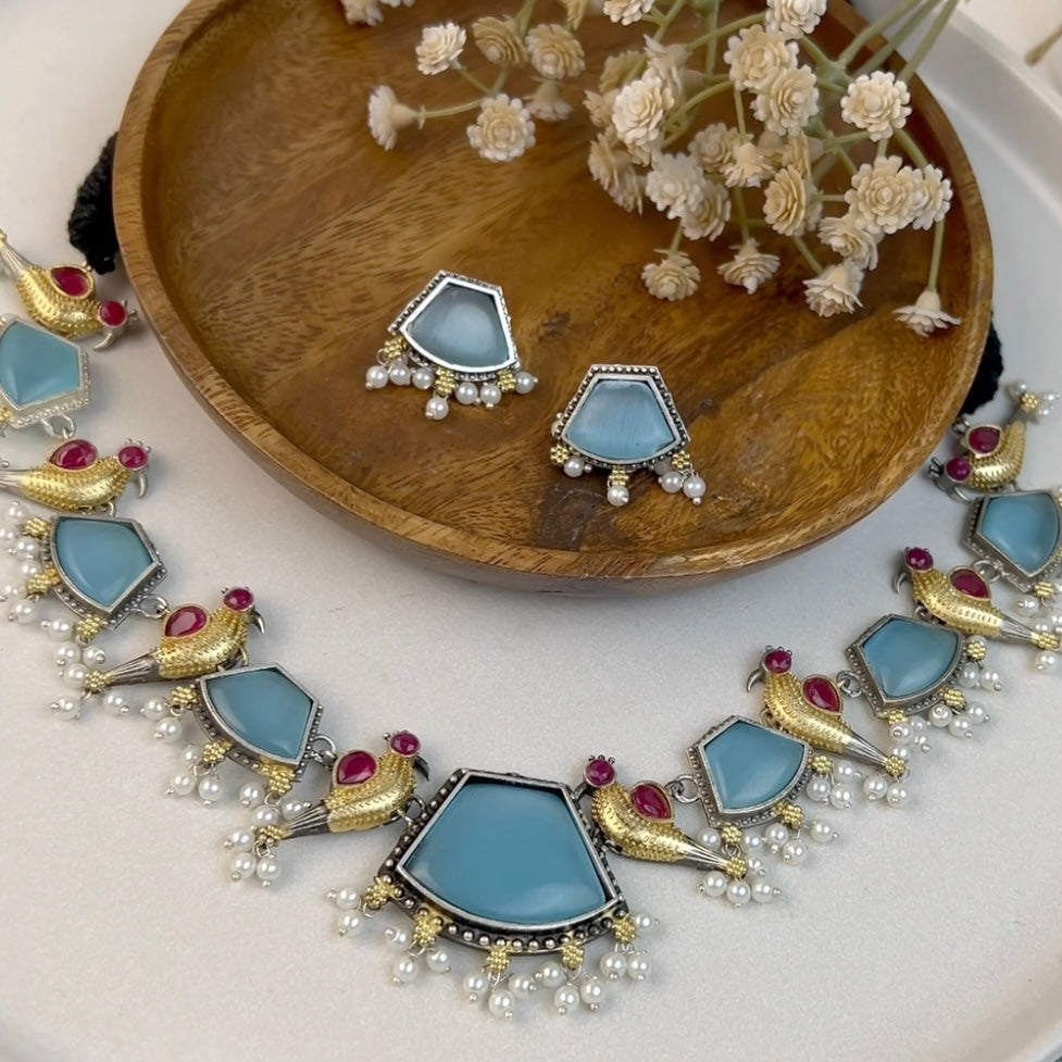 Bird Stone Necklace Set