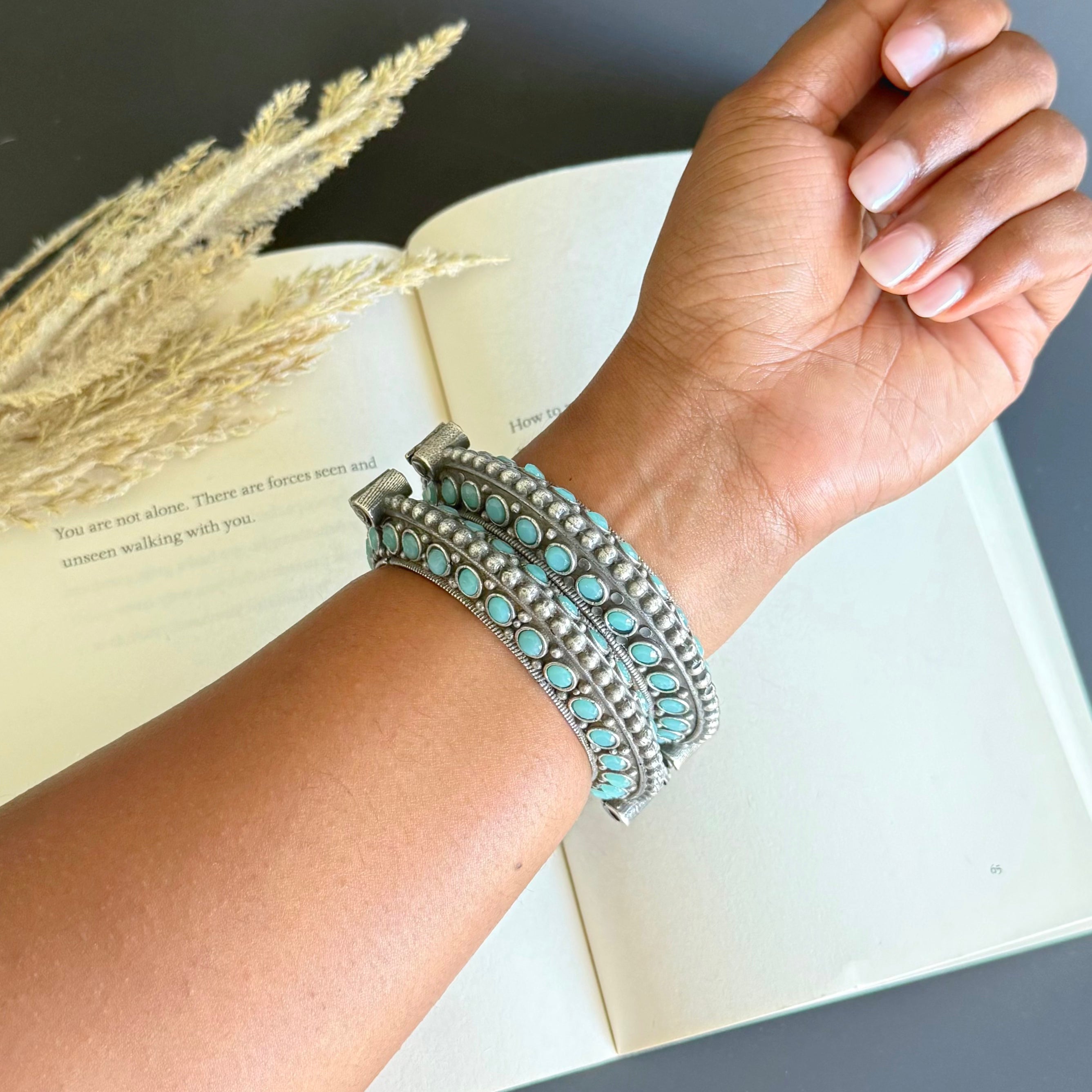 Adjustable Stone Kada Sea blue - set of 2