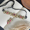 Kashish Kundan Fusion Necklace and Stud Set(restocked)