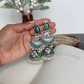 Elephant Meenakari Jhumka
