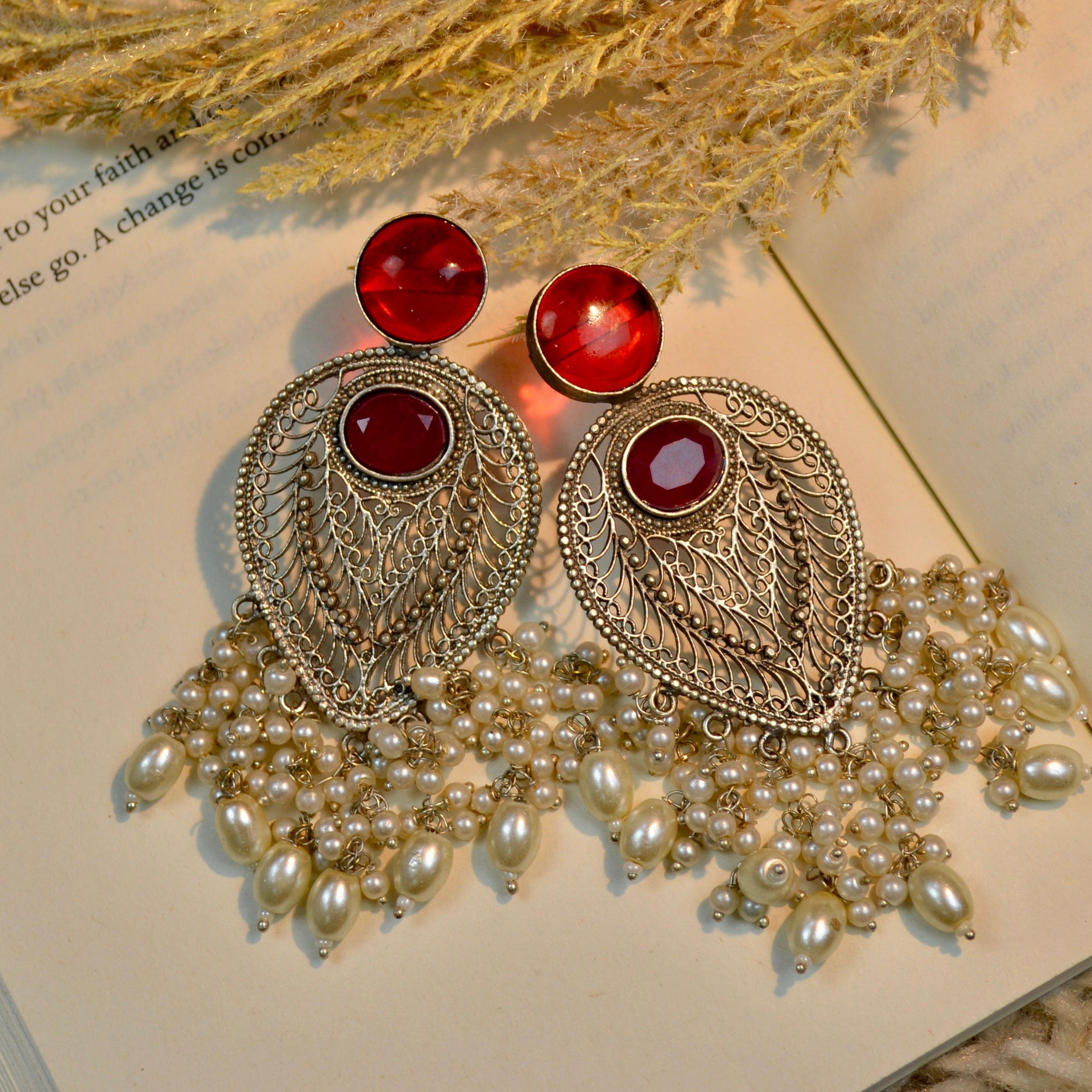 VJ4013-Stud Leaf Earring
